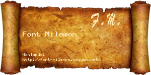 Font Milemon névjegykártya